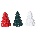 Choinka ceramiczna czerwona/zielona/biała 7 cm