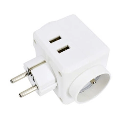 Rozgałęźnik 3xGN 16A +2x USB 2.4A
