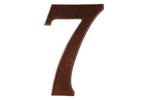 Cyfra aluminiowa "7" 20 cm Miedź Antyk