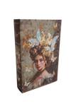 Pudełko książka kobieta z motylami 33x22x7cm