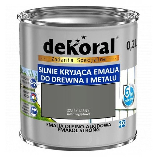 Farba emalia Emakol 0,2l szary jasny