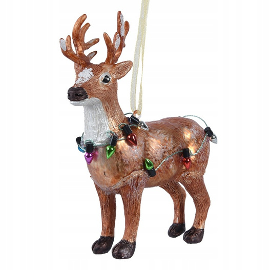 Bombka szklana Renifer Rudolf miedziany 13,5 cm 1 sztuka