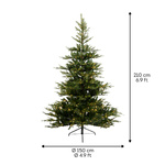 Choinka 210cm Jodła 550 Led biały ciepły PE