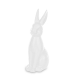 Figurka Królik ceramiczny biały siedzący 23cm