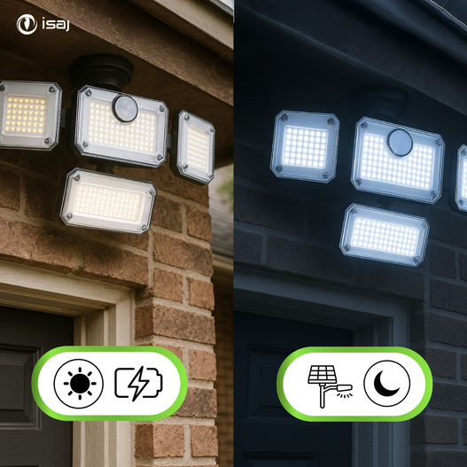 Lampa uliczna ISAJ 300 W 2500 lm zasilanie solarne