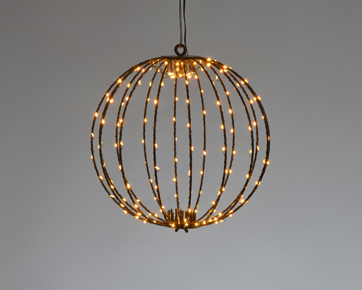 KULA metalowa 192 LED czarna 28cm 5m