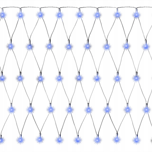 Siatka zewnętrzna 100 LED niebieska 1×1 m