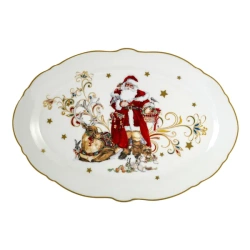 Półmisek ceramiczny Mikołaj z Renifer 30,5x20cm