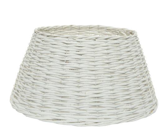 Osłonka/Kosz wiklinowy do choinki biały 57cm