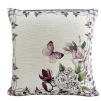Poszewka na poduszkę fiolet kratka 40x40cm Chenille