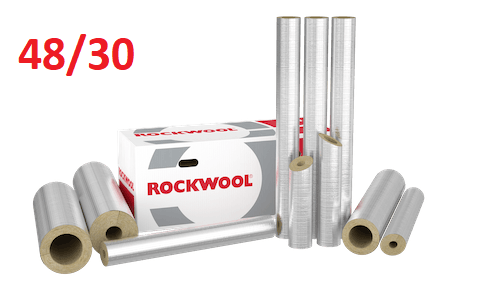 Otulina ROCKWOOL wełna 48/30 ROCKWOOL 800 ALU MB