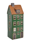 Domek Holenderski T-light ciemno zielony z brązowym dachem 3piętra
