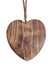 Zawieszka serce drewniane palone 25x25x4cm