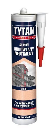 Silikon budowlany neutralny czarny 280ml Tytan
