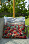 Poszewka na poduszkę EDEN Pole maków 40x40cm Chenille