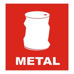 Naklejka na kosz do segregacji odpadów Metal RG4