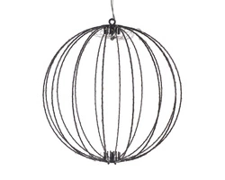 KULA metalowa 220 LED czarna 38cm 5 m