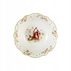 Miska ceramiczna Mikołaj z Reniferem złote ranty 15,5cm 
