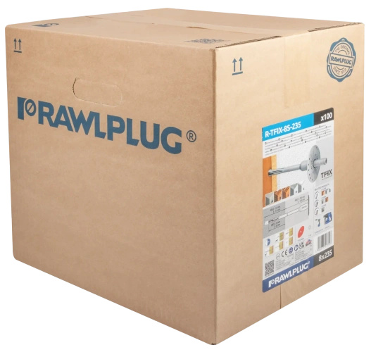 Kołek fasadowy z wkręcanym trzpieniem metalowym R-TFIX-8S 235  100szt