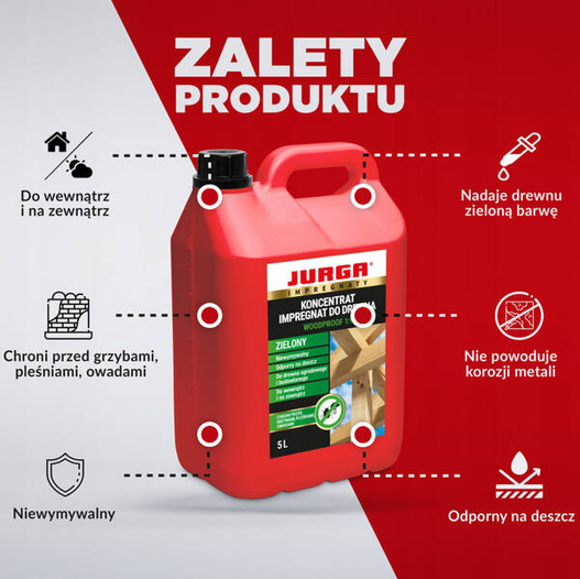 Koncentrat do impregnacji drewna Woodproof 1:9 Jurga 5L