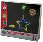 Ozdoba okienna LED gwiazda 11 diod multikolor