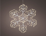 Płatek śniegu zew/wew LED biały /ciepły biały 48 cm