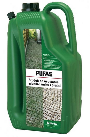 Pufas środek do usuwania glonów mchu pleśni 5l