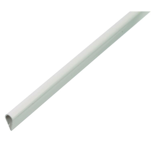 Profil zaciskowy, PVC Biały 2000x15x0,9mm