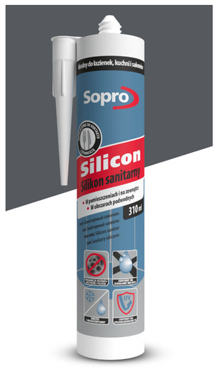 Silikon sanitarny Sopro 66 Antracyt 310 ml