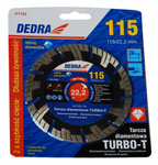 Tarcza diamentowa Turbo-T do cięcia 115mm DEDRA