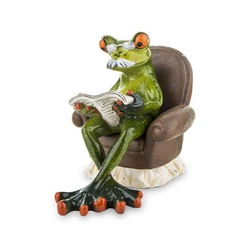 Figurka żaba dziadek w fotelu 11cm