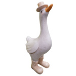 Figurka Gęś biała w różowych butach i kapeluszu 25,5cm