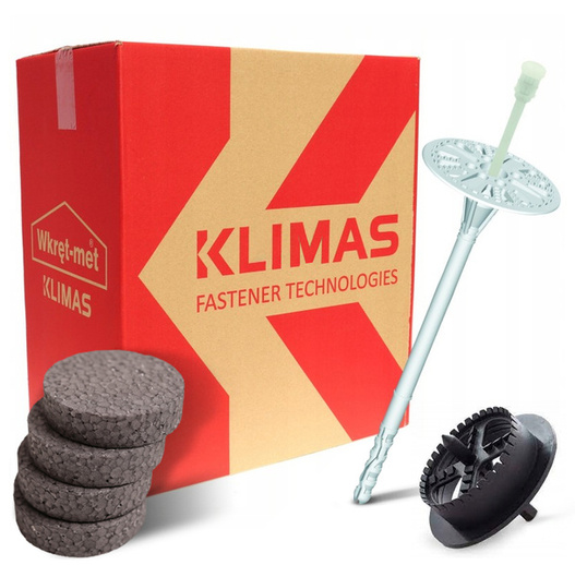 Łączniki do styropianu 10x200 mm + frez + zaślepki 200 sztuk