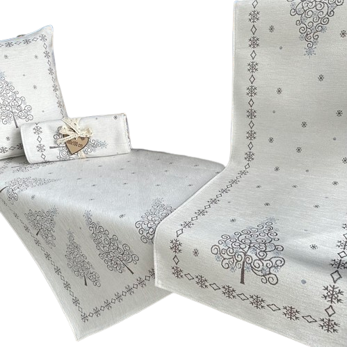 Bieżnik na stół 45x140cm Choinka Złota