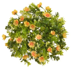 Wianek drobne kwiatki żółto-pomarańczowe 28 cm