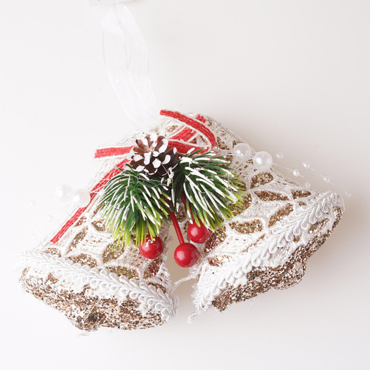 Zawieszka koronka dzwoneczki 14cm gałązka świerku