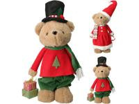 Miś pluszowy ON/ONA czerwona mikołajowa sukienka/ czarny cylinder 84cm