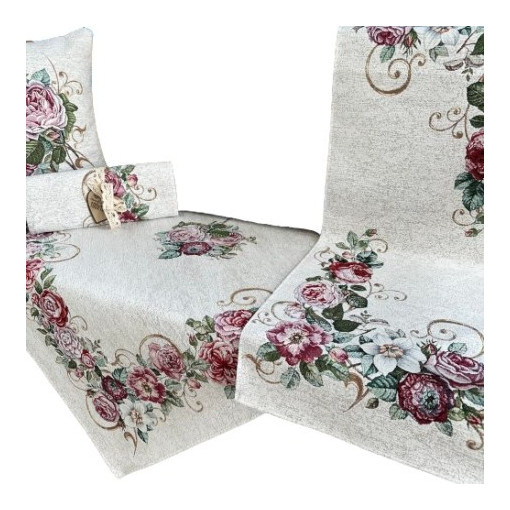 Bieżnik na stół piwonie 40x100cm Chenille 