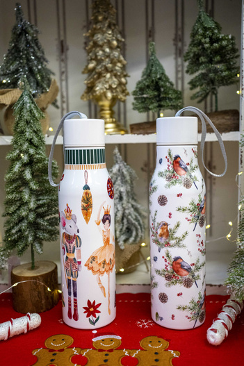 Butelka termiczna biała Ptaszki na gałęzi 500ml