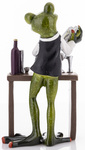 Figurka Żaba barman przy stoliczku 16cm