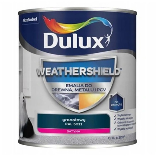 Emalia do drewna i metalu Weathershield Granatowa 0,7L Dulux