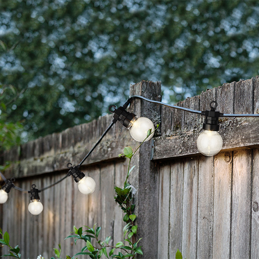 Girlanda LED żarówki 20szt 9,5m ciepły biały 4,5cm