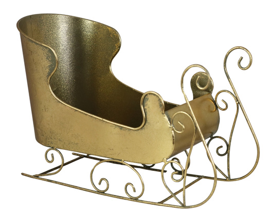 Sanie metalowe złote 26x12,5cm