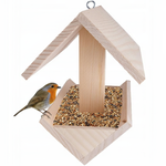 Karmnik dla ptaków wiszący mały drewniany