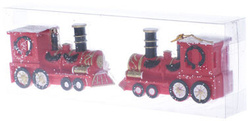 Bombki Ciuchcie czerwone 2 sztuki 12cm