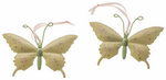Zawieszka metalowa motyl żółta 2szt 8,5cm