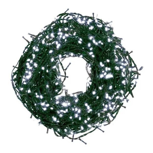 Lampki 1000LED biały zimny 25 m z zasilaczem