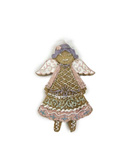 Zawieszka piernikowa aniołek pastelowy 9,5 cm
