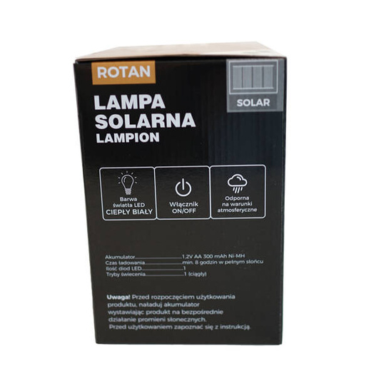 Lampa solarna lampion LED 12x18cm Beżowy