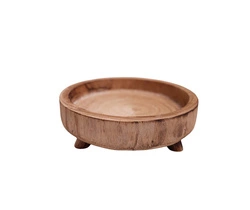 Podstawka drewniana wklęsła na nóżkach okrągła 30cm
